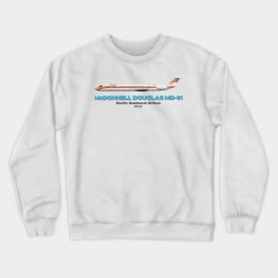 McDonnell Douglas MD-81 - Pacific Southwest Airlines Crewneck Sweatshirt